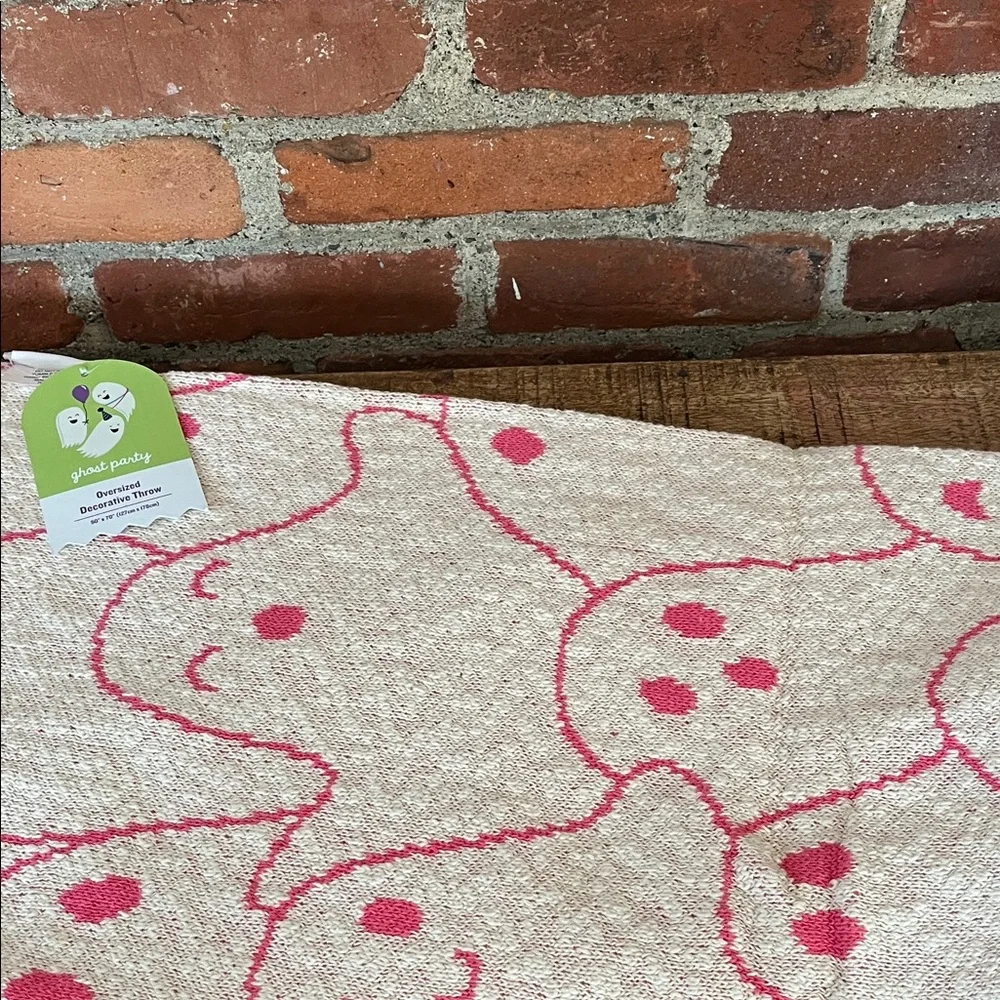 Ghost Party Oversized Decorative Throw - pink